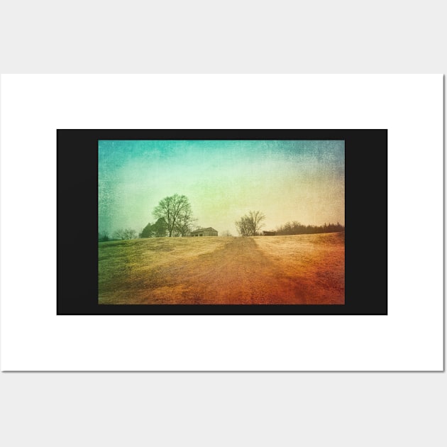 Country Road In Winter Textured Photograph Wall Art by art64